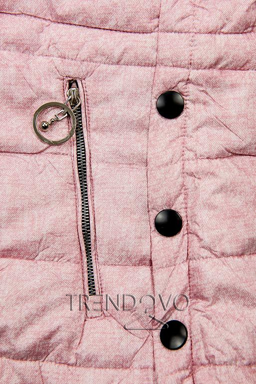 Ružová ľahká jarná bunda