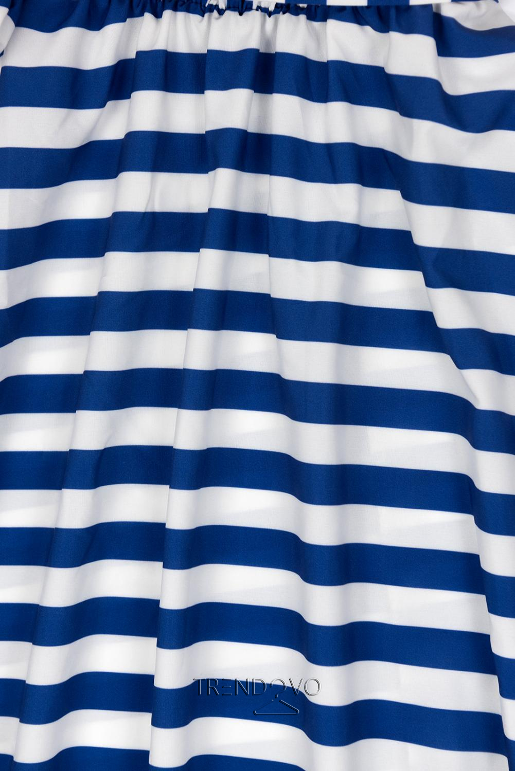 Modro-biele maxi šaty v námorníckom štýle