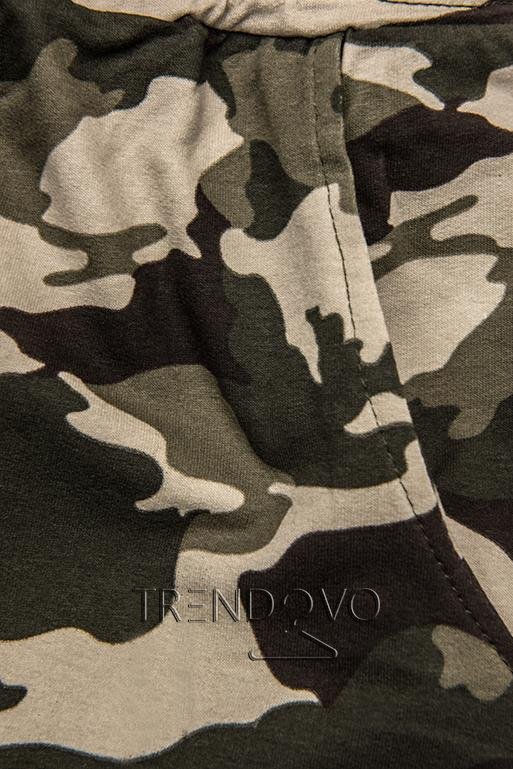 Khaki-béžová army bavlnená sukňa