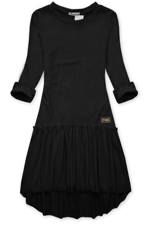 Čierne ležérne šaty FASHION