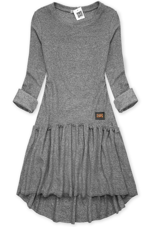 Sivé ležérne šaty FASHION