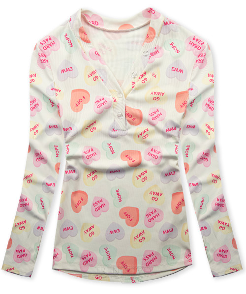 Tričko s potlačou srdiečok multicolor HEART7