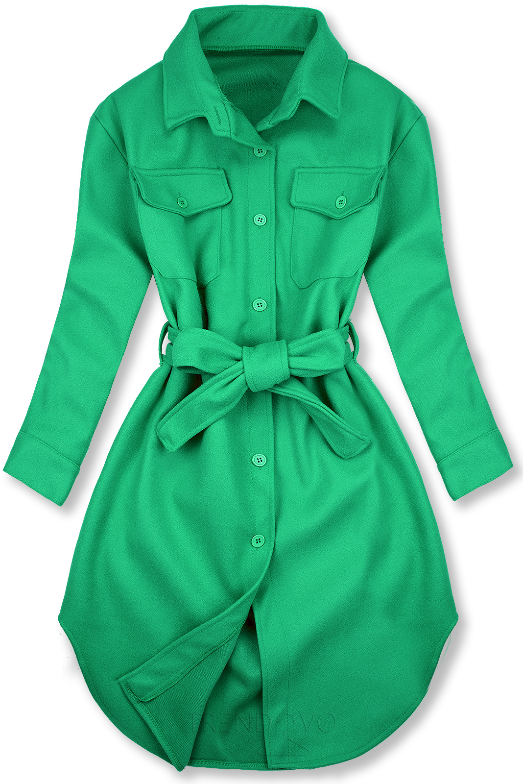 Zelený ľahký plášť