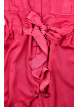 Ružové košeľové šaty