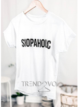 Biele tričko SHOPAHOLIC