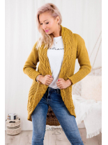 Žltý pletený sveter