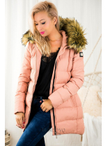 Marhuľovo ružová zimná bunda/vesta