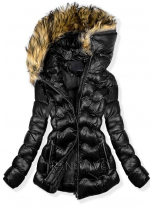 Čierna krátka zimná bunda