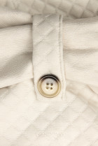 Krémovo biele prešívané šaty s opaskom