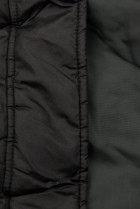 Zimná prešívaná bunda s opaskom čierna