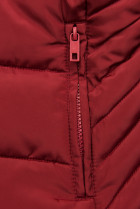 Prešívaná zimná bunda vínovočervená