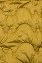 Žltá zimná bunda s prešívaním