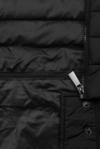 Čierna kombinovaná bunda