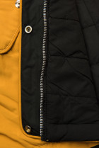 Žltá/čierna obojstranná jesenná bunda