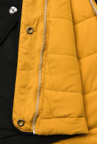 Obojstranná bunda so sťahovaním čierna/žltá