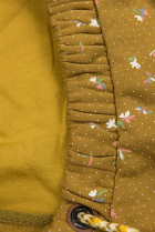 Horčicovožltá mikina s kvetinovým vzorom