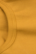 Žltá predĺžená mikina v slim strihu