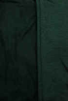 Smaragdovozelená dlhá mikina so šikmým zipsom