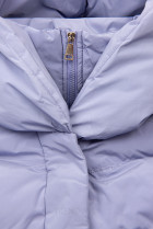 Svetlofialová zimná vesta s kapucňou