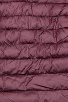 Fialová prešívaná bunda s farebnou podšívkou