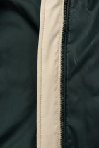 Tmavozelená prechodná dlhá bunda