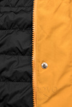 Obojstranná bunda so sťahovaním žltá/čierna