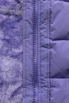 Fialová zimná bunda so sťahovaním v páse