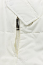 Krémovobiela zimná bunda so sivým plyšom
