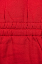 Červená mikina s tvarovaným pásom