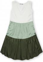 Letné šaty z viskózy biela/mätová/zelená