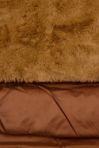 Extra teplá dlhá zimná bunda v hnedej farbe