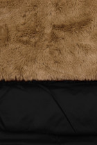 Extra teplá dlhá zimná bunda v čiernej farbe