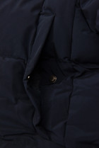 Extra teplá dlhá zimná bunda v tmavomodrej farbe