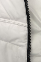 Ecru zimná bunda s odnímateľnou kožušinou