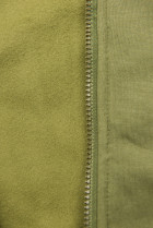 Khaki predĺžená mikina s farebnou podšívkou
