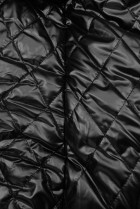 Čierna lesklá prešívaná bunda