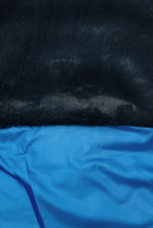 Kobaltovomodrá zimná bunda s opaskom