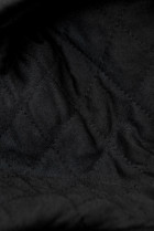 Čierna mikina s prešívanou kapucňou