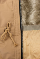 Béžová zimná bunda so sťahovaním v páse