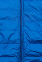 Kráľovská modrá prechodná bunda s kožušinou