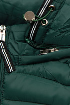 Zelená prešívaná bunda na prechodné obdobie