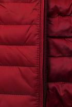 Vínovočervená prešívaná bunda na prechodné obdobie