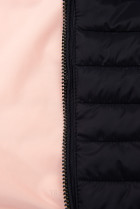 Obojstranná prechodná bunda tmavomodrá/ružová