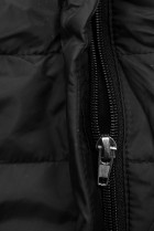 Prechodná bunda v predĺženom strihu čierna