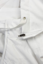Prešívaná vesta s odopínateľnou kapucňou biela