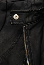 Čierna basic koženková bunda