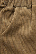 Hnedé ležérne nohavice s gumou v páse