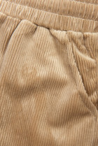 Svetlohnedé ležérne nohavice s menčestrovým vzorom