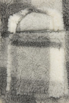 Sivo-biely košeľový kardigán