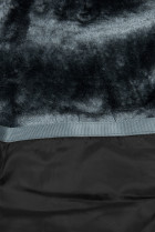 Čierna zimná bunda v predĺženom strihu